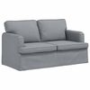 vidaXL Conjunto de Sof&aacute;s 2 pcs Cinzento-claro 144 x 80 x 85 cm tecido