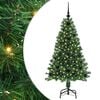 vidaXL &Aacute;rvore de Natal Artificial Verde 120 cm PVC, A&ccedil;o e Pl&aacute;stico