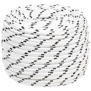 vidaXL Corda utilit&aacute;ria multiusos 14 mm 25 m Branco Poli&eacute;ster