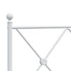 vidaXL Cabeceira de cama 150 cm metal branco