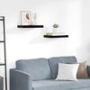 vidaXL Prateleiras de parede suspensas 2 pcs 40x23x3,8cm MDF preto
