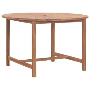vidaXL Mesa de jantar p/ jardim &Oslash;110x75 cm madeira de teca maci&ccedil;a