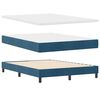vidaXL Cama Box com colch&atilde;o Azul Escuro 140 x 190 cm Veludo