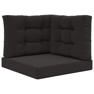 vidaXL Almofada para Sof&aacute; Externo Poli&eacute;ster Preto 60 x 60 cm