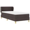 vidaXL Cama Box com colch&atilde;o Marrom Escuro 90 x 190 cm tecido