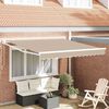 vidaXL Toldo Manual Bege 3 x 2,5 m Poli&eacute;ster e metal