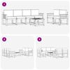 vidaXL Conjunto de Sof&aacute;s para Exterior 7 pcs Natural e Creme