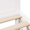 vidaXL Estrutura de cama s/ colch&atilde;o e c/ cabeceira pinho maci&ccedil;o branco