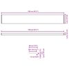 vidaXL Soleira de Janela Branco 120 x 20 x 4,5 cm PVC