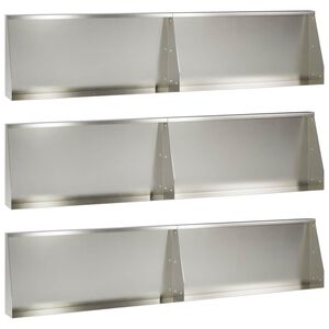 vidaXL Muro de Conten&ccedil;&atilde;o 6 unid. 100 x 12 x 30 cm A&ccedil;o inoxid&aacute;vel