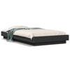 vidaXL Estrutura de cama c/ luzes LED 90x190cm derivados madeira preto