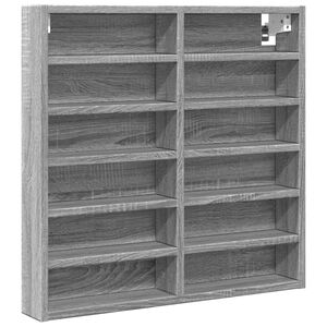 vidaXL Arm&aacute;rio vitrine 60x8,5x58 cm derivados de madeira cinza sonoma