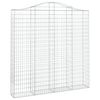 vidaXL Cesto gabi&atilde;o arqueado 200x30x200/220 cm ferro galvanizado
