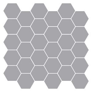 vidaXL Azulejo hexagonal 10 pcs Cinzeto 30 x 30 cm Poliuretano e PET