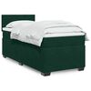 vidaXL Cama com molas/colch&atilde;o 90x190 cm veludo verde-escuro