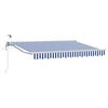 vidaXL Toldo Retr&aacute;til El&eacute;trico Azul e Branco 3,5 x 2,5 m