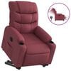 vidaXL Poltrona reclin&aacute;vel elevat&oacute;ria el&eacute;trica tecido vermelho-tinto