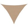 vidaXL Para-sol estilo vela 160 g/m&sup2; 2,5x2,5x3,5 m PEAD cinza-castanho