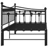 vidaXL Estrutura sof&aacute;-cama de puxar 90x200 cm metal preto