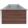 vidaXL Canteiro elevado de jardim a&ccedil;o galvanizado 480x80x45cm castanho