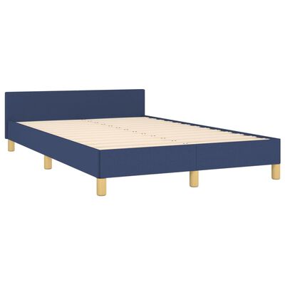 vidaXL Estrutura de cama c/ cabeceira 120x200 cm tecido azul