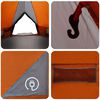 vidaXL Tenda Teepee com telhado Cinza e Laranja 490 x 410 x 210 cm