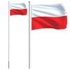 vidaXL Bandeira da Pol&oacute;nia e mastro 6,08 m alum&iacute;nio