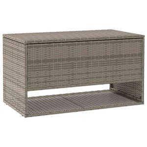 vidaXL Caixa para almofad&otilde;es de exterior 100x55x55,5 cm vime PE