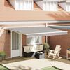 vidaXL Toldo Retr&aacute;til Cinzento-claro 400 &times; 300 cm Poli&eacute;ster e Metal