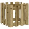 vidaXL Vaso de jardim c/ design de cerca 40x40x40 cm pinho impregnado