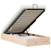 vidaXL Estrutura de Cama Ottoman com Armazenamento Natural 90 x 200 cm