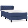 vidaXL Cama com molas/colch&atilde;o 80x200 cm tecido azul