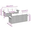 vidaXL Conjunto de Sofá de Jardim com almofada 7 pcs Bege vime PE