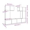vidaXL Conjunto m&oacute;veis de TV 6 pcs madeira processada carvalho sonoma
