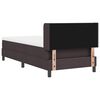 vidaXL Cama Box com colch&atilde;o Marrom Escuro 190 x 90 cm tecido