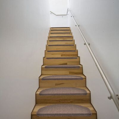 Carpete para Escadas Marrom 64,5 x 25,5 cm 15 pcs