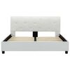 vidaXL Estrutura de cama 140x200 cm couro artificial branco