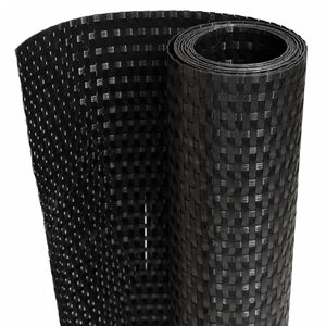 vidaXL Telas de varanda 5 pcs 255x19 cm vime PE preto