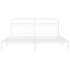 vidaXL Estrutura de cama com cabeceira 193x203 cm metal branco
