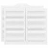 vidaXL Portas de batente design de persiana 2-Par 90x100 cm branco