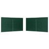 vidaXL Lateral de Tenda para Festa 2 pcs Verde 400 x 195 cm PE e A&ccedil;o