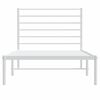 vidaXL Estrutura de cama com cabeceira 80x200 cm metal branco