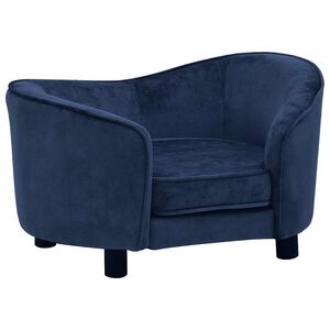 vidaXL Sof&aacute; para c&atilde;es 69x49x40 cm pel&uacute;cia azul