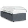 vidaXL Estrutura de cama sem colch&atilde;o 90x200 cm veludo cinzento-escuro