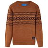 vidaXL Camisola de malha para crian&ccedil;a cor conhaque 92