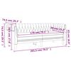 vidaXL Sof&aacute; chesterfield 3 lugares tecido cinzento-escuro