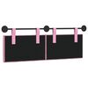 vidaXL Cabeceira Suspensa Rosa 130 x 55 x 7 cm tecido