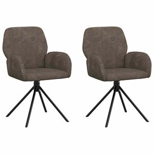 vidaXL Cadeiras de Jantar Girat&oacute;rias 2 unid. Couro Suede Sint&eacute;tico