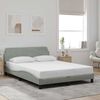 vidaXL Estrutura de cama Dover 120x200 cm veludo cinzento-claro