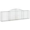 vidaXL Cestos gabião arqueados 10pcs 300x30x80/100cm ferro galvanizado